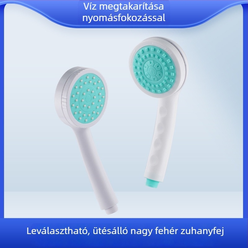 ABS anyagú zuhanyfej, kerek forma, eső funkció, kézi telepítés, 0–90°C