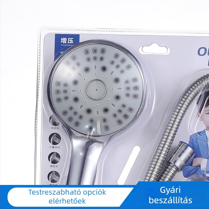 Zuhanyszett ABS anyagból, eső funkció, modern egyszerű stílus, hordozható, modell 05 (kerek forma)