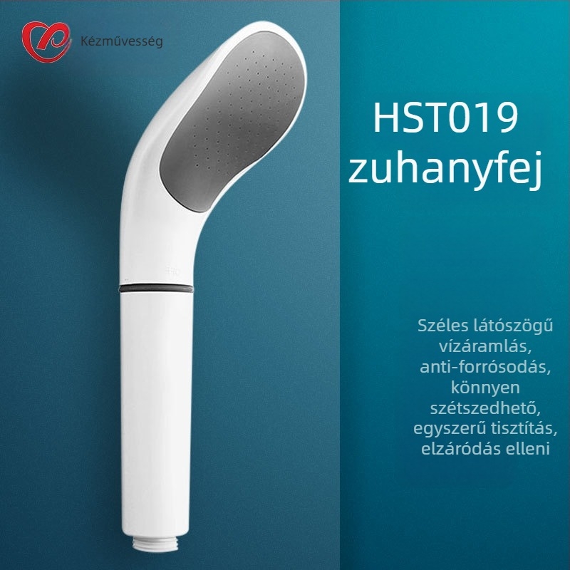 ABS anyagú zuhanyfej, nyomásos, levehető, felületre szerelt, modell JXHST019, funkciók: permet, masszázs, eső