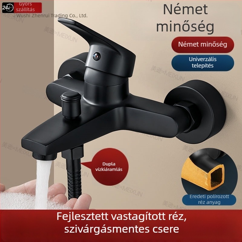 304 rozsdamentes acél zuhanycsaptelek készlet, állítható és erőteljes működés, modern stílus, kerek zuhanyfej, CE tanúsítvány
