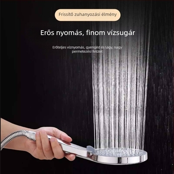 Nyomásos zuhanyfej készlet – ABS, elektroplakolt bevonat, 3 darabos, állítható kézi zuhanyzó, 2.0 MPa
