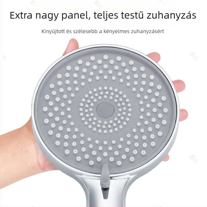 Nyomásos zuhanyfej készlet – ABS, elektroplakolt bevonat, 3 darabos, állítható kézi zuhanyzó, 2.0 MPa