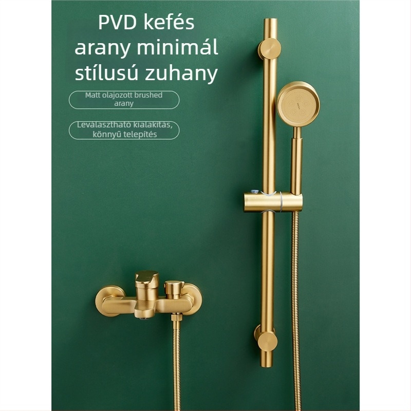 Zuhanykészlet eső funkcióval, réz anyag, falra szerelhető, modell AST5548
