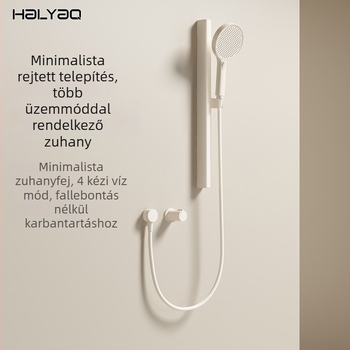 Rejtett szerelésű zuhanykészlet, réz test, hőmérséklet-szabályozás, HS-201 modell