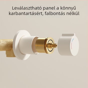 Rejtett szerelésű zuhanykészlet, réz test, hőmérséklet-szabályozás, HS-201 modell