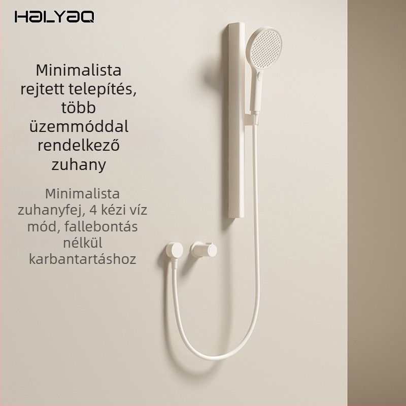 Rejtett szerelésű zuhanykészlet, réz test, hőmérséklet-szabályozás, HS-201 modell