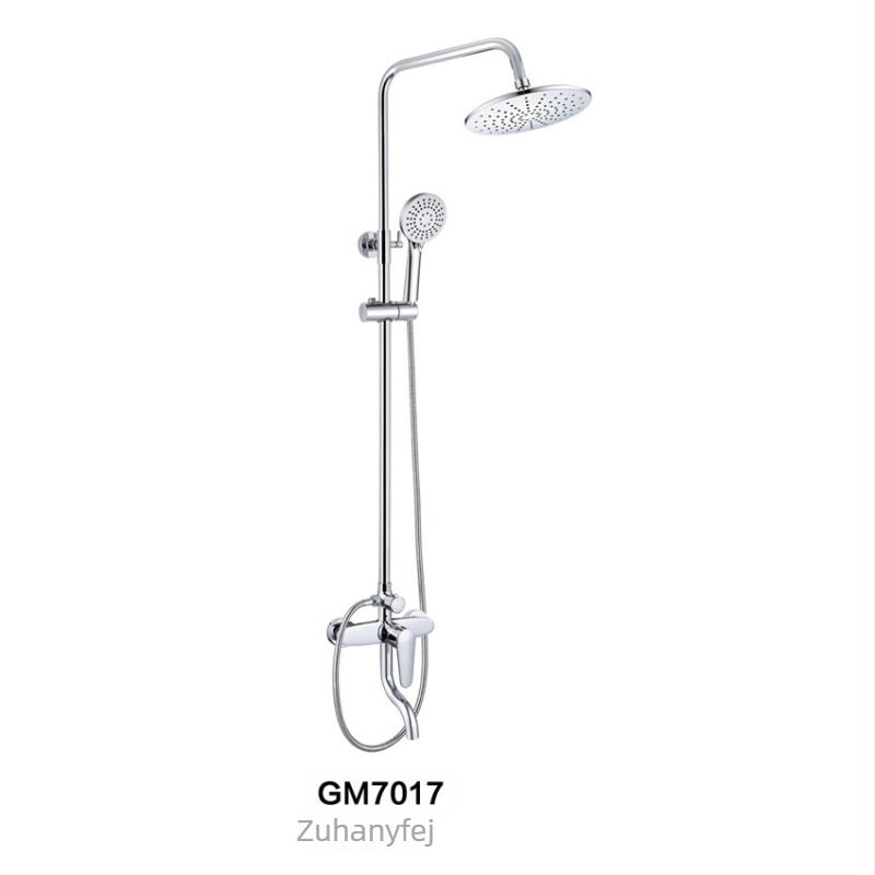 Teljes réz zuhanykészlet, modell GM7017, kézi zuhany felső sugárzással, masszázs és eső funkciókkal
