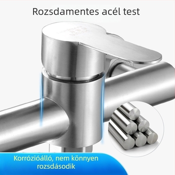 304 rozsdamentes acél falra szerelt forgó csaptelep – konyhai meleg és hideg vízhez, kádhoz