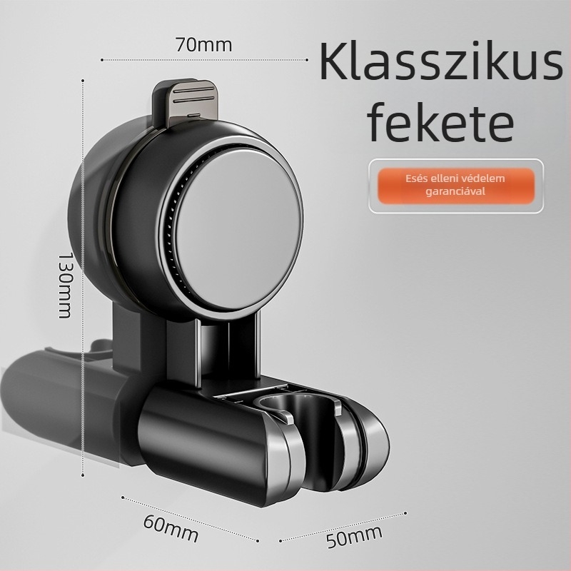 Zuhanyzó tartó vákuumos rögzítéssel - L alakú, műanyag, falra szerelhető, modern minimalista stílus, testreszabható