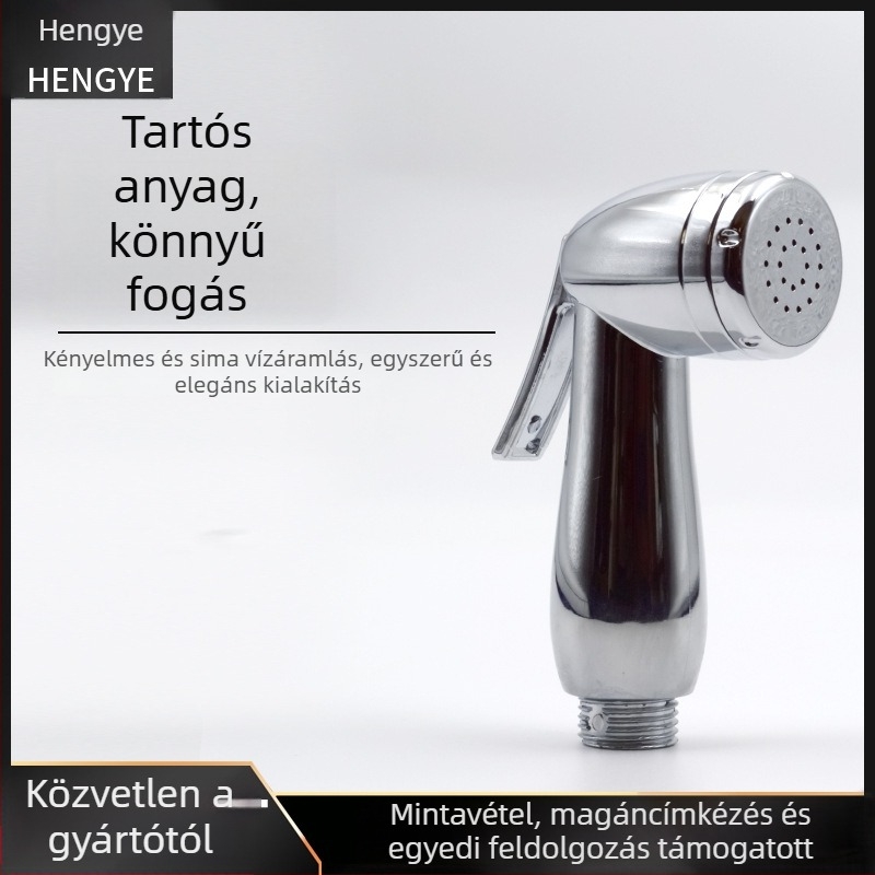 Hengyi C06 elektroplattált zuhanyfej készlet, ABS anyag, eső funkció, falra szerelhető, kerek forma