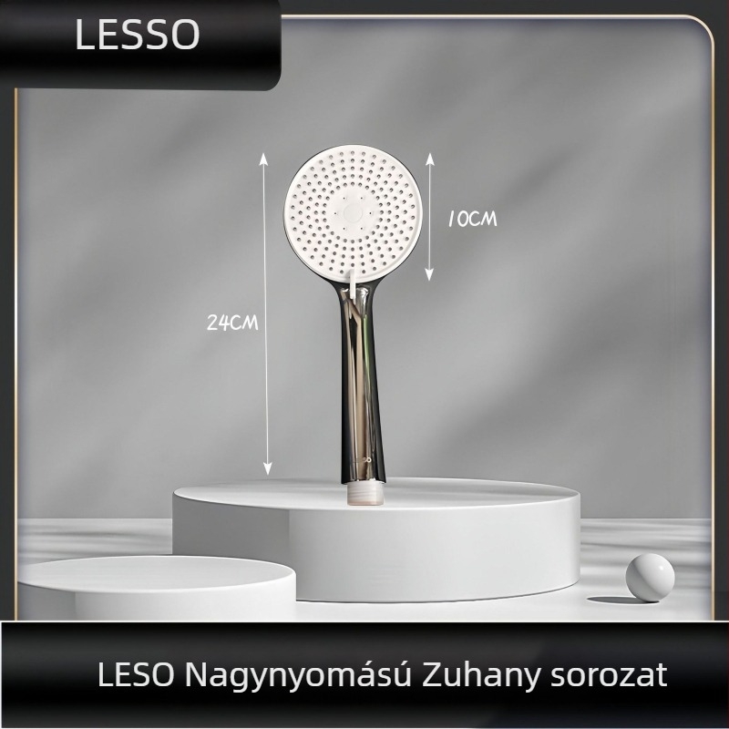 Liansu Állítható falra szerelhető zuhanyfej készlet melegítővel, 3–5 módban, nagy nyomás