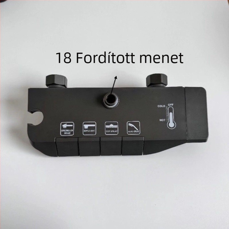 Réz zuhanykészlet négyszögletes esőfejjel, állandó hőmérséklet, felületre szerelt, modell JMW1206