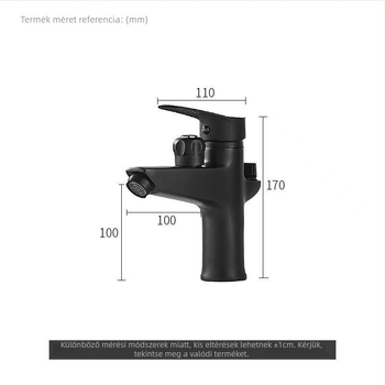 Egypontos mosogatócsap teljesen rézből, meleg- és hideg víz keverő, kerámiatárcsa, 0-90°C