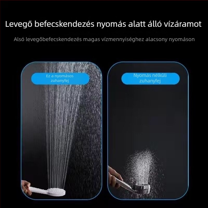 Kézhez álló zuhanyfej eső funkcióval, ABS anyagból, önálló telepítés (60°C, 1.8 MPa)