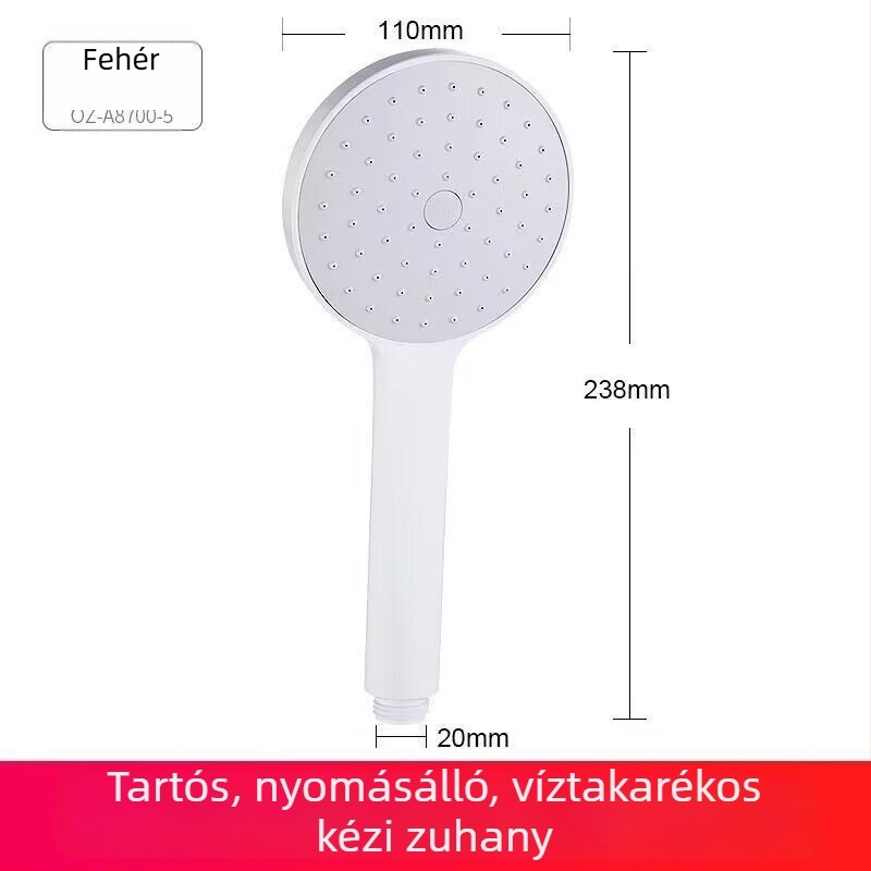 Kézhez álló zuhanyfej eső funkcióval, ABS anyagból, önálló telepítés (60°C, 1.8 MPa)