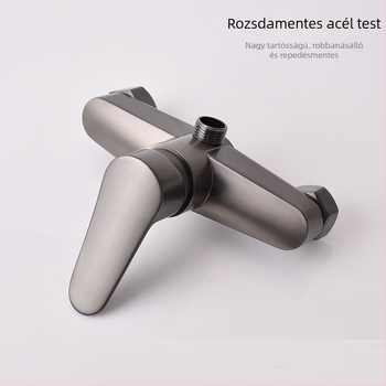 Rejtett zuhany keverő elektromos vízmelegítővel – Rozsdamentes acél, falba építhető, kerámia korongos szelep, bemeneti/kimeneti csőátmérő 6 pontok