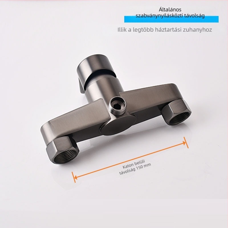 Rejtett zuhany keverő elektromos vízmelegítővel – Rozsdamentes acél, falba építhető, kerámia korongos szelep, bemeneti/kimeneti csőátmérő 6 pontok