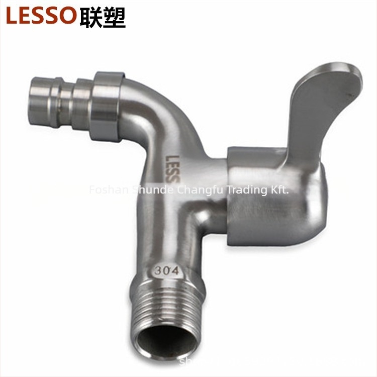 Joint Plastic W89102 rozsdamentes acél mosógép csaptelep, kerámia szeleppel, DN15 menetes csatlakozás, 1.6 MPa