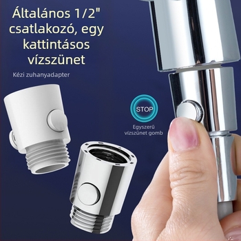 Lin Han krómozott zuhanyfej szögletes szeleppel, forgatható szerelés, kör alakú fej, modern minimalista stílus, testreszabható feldolgozás