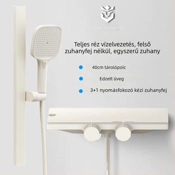 Teljesen réz zuhanykészlet fürdőszobához tárolóval