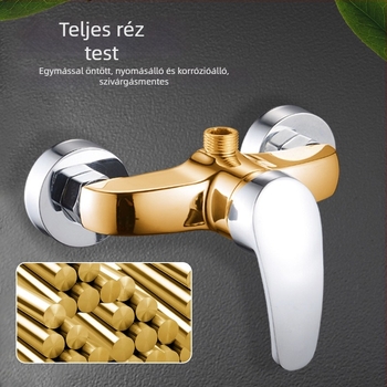 Rejtett zuhanycsaptelep meleg–hideg keverő szeleppel, test cinkötvözet, kerámiás korongos szelepmag, 20 mm bemenet/kimenet, 0–80 °C, 1,2 MPa
