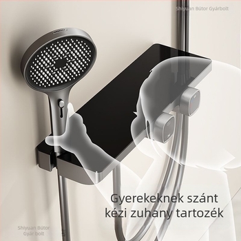 Zuhanyszett (split típus) – ABS anyag, állandó hőmérséklet, digitális kijelző, forgatható, megnövelt víznyomás