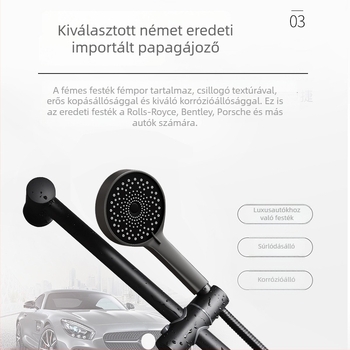 Zuhanykészlet hőmérsékletszabályozással és esőzuhannyal, réz anyagú, rejtett szerelés, modell 0120