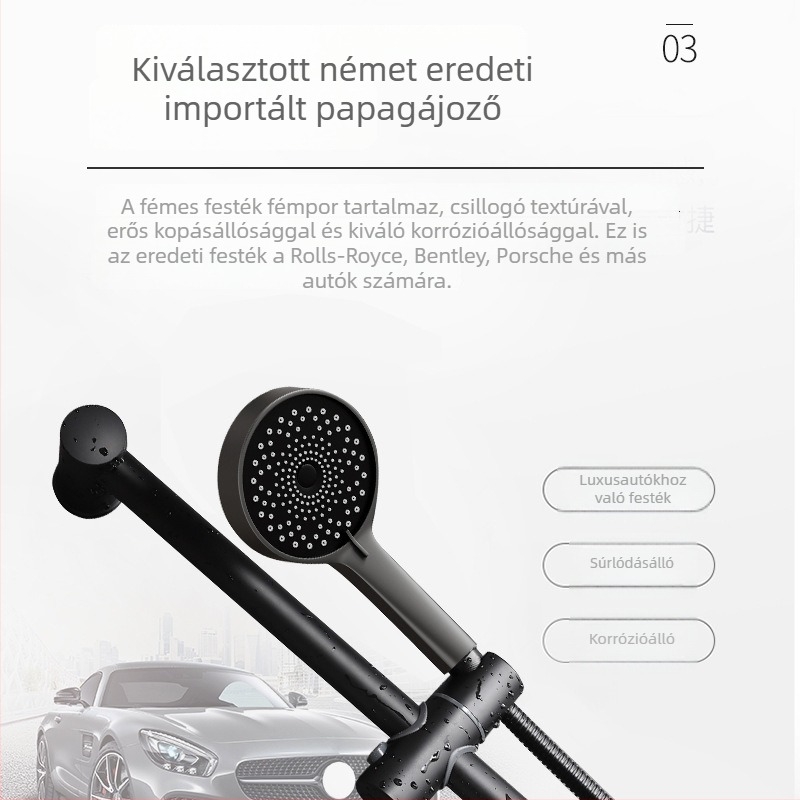 Zuhanykészlet hőmérsékletszabályozással és esőzuhannyal, réz anyagú, rejtett szerelés, modell 0120