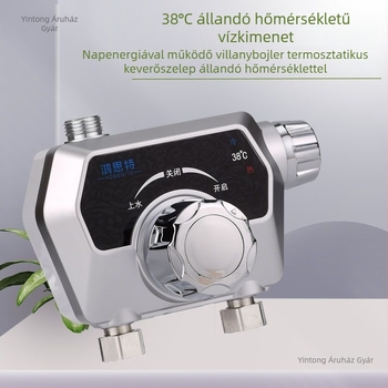 Felületre szerelt termosztatikus keverő szelep napelemes intelligens automatikus hőmérséklet-szabályozással zuhanyhoz, forró és hideg víz, háztartási használat