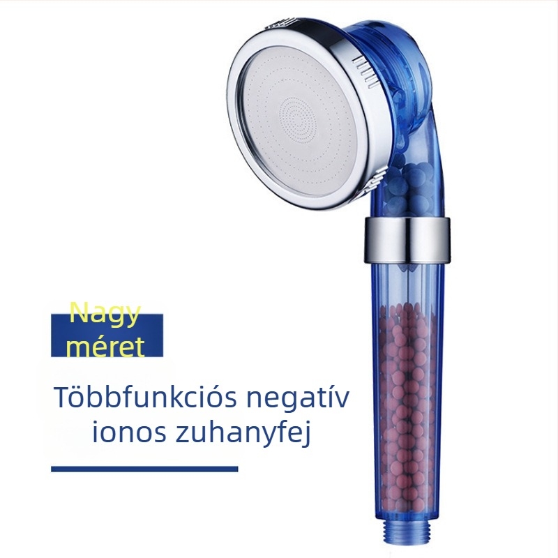 Hordozható SPA zuhanyfej készlet: permetezés, masszázs, buborék és eső módok; ABS anyag, 4 összekötő csatlakozás, modern dizájn