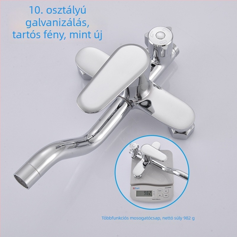 Réz Top Spray zuhanyfej, modell 1017, kör alakú, falba szerelt