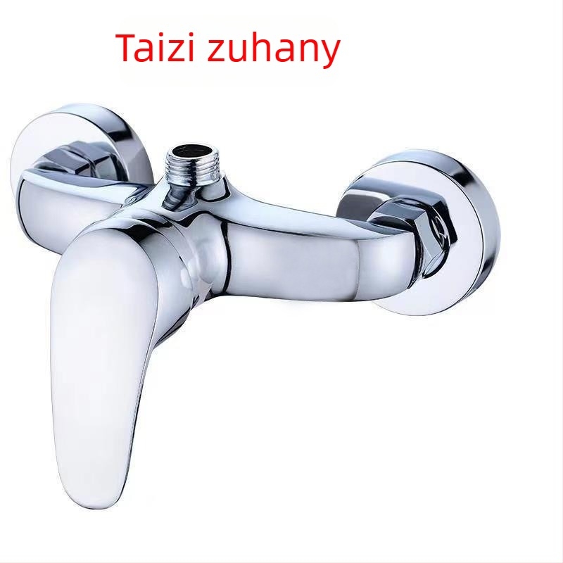 Réz zuhanycsaptelep falra szerelt, kettős kapcsolódás, elektroplattolt felület, kerámiapatron