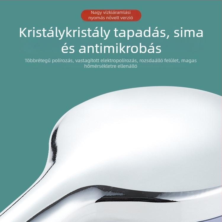 Hans kézben tartható esőzuhanyfej, ABS anyag, nyomásos áramlás és víztakarékos