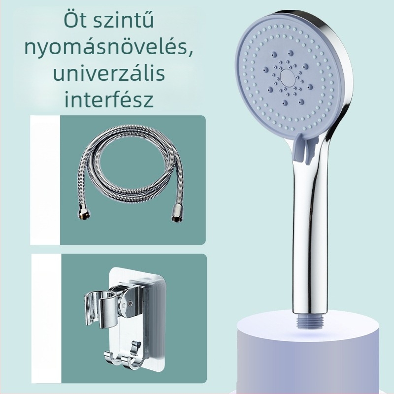 Hans kézben tartható esőzuhanyfej, ABS anyag, nyomásos áramlás és víztakarékos