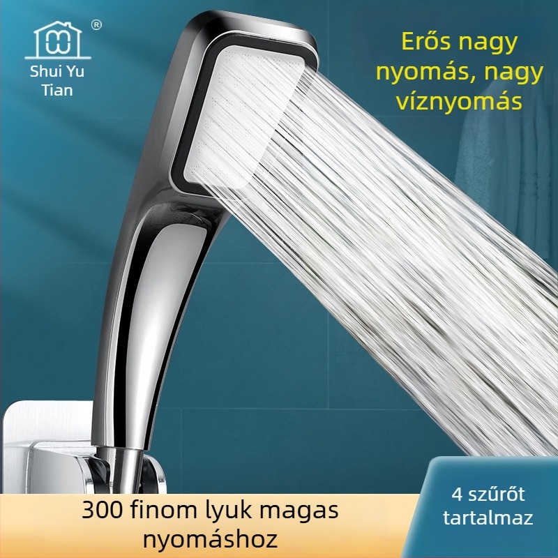 Zuhanyfej – 300 lyukas nyomásos esőzuhany, ABS, négyszögletes, forgatható, modell: 300 lyuk felnyomott