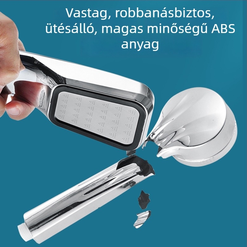 Zuhanyfej – 300 lyukas nyomásos esőzuhany, ABS, négyszögletes, forgatható, modell: 300 lyuk felnyomott