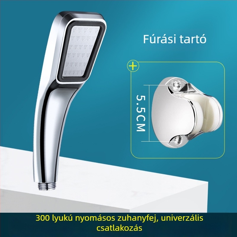 Zuhanyfej – 300 lyukas nyomásos esőzuhany, ABS, négyszögletes, forgatható, modell: 300 lyuk felnyomott