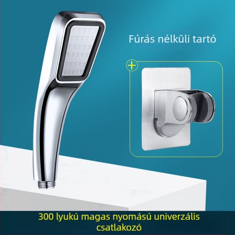 Zuhanyfej – 300 lyukas nyomásos esőzuhany, ABS, négyszögletes, forgatható, modell: 300 lyuk felnyomott