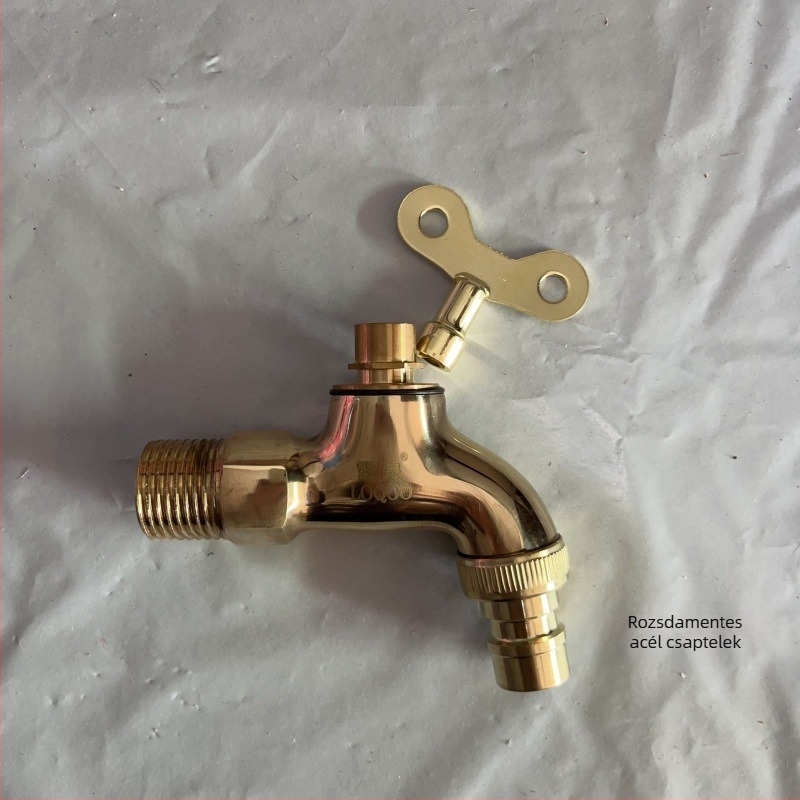 Falra szerelt mosógép csap, réz anyagú, indukciós nyitás, kerámia korongos szelep, egységsejt konstrukció, elektroplazált felület, Luquan Bathroom