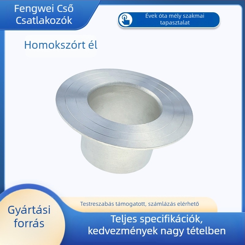 Ipari csőcsatlakozó, hegesztett, 304 rozsdamentes acél, modell Roll Sand Flanging, magas nyomásállóság.