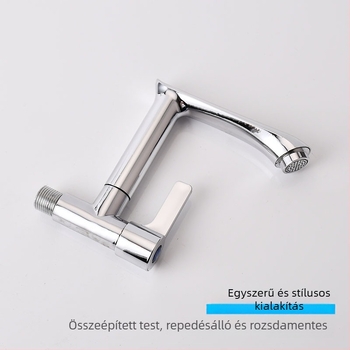 Beépített konyhai mosogató csaptele, egyetlen hideg víz, oldalsó bemenet, kerámiadisk szelep, ABS test, elektroplakált felület