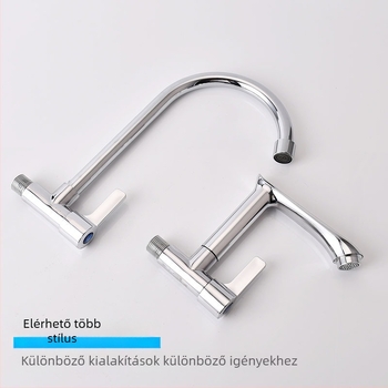 Beépített konyhai mosogató csaptele, egyetlen hideg víz, oldalsó bemenet, kerámiadisk szelep, ABS test, elektroplakált felület