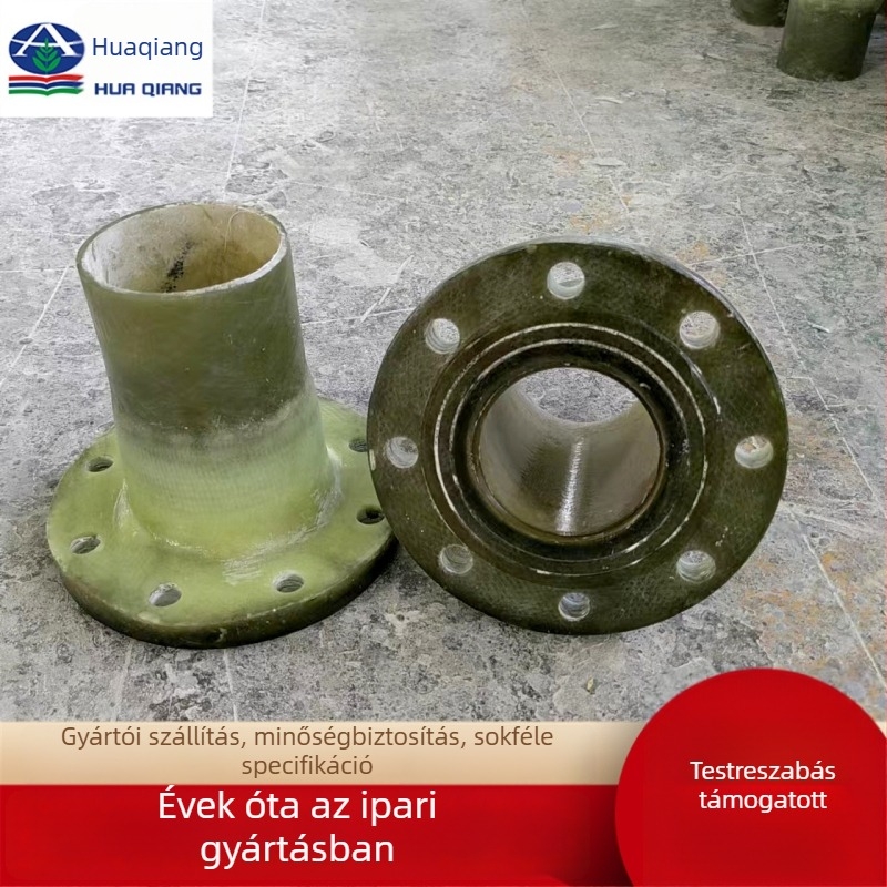Fiberglass FRP fláncső alkatrészek - változó átmérőjű flanész - rövid csatlakozás - kézi felhordási folyamat