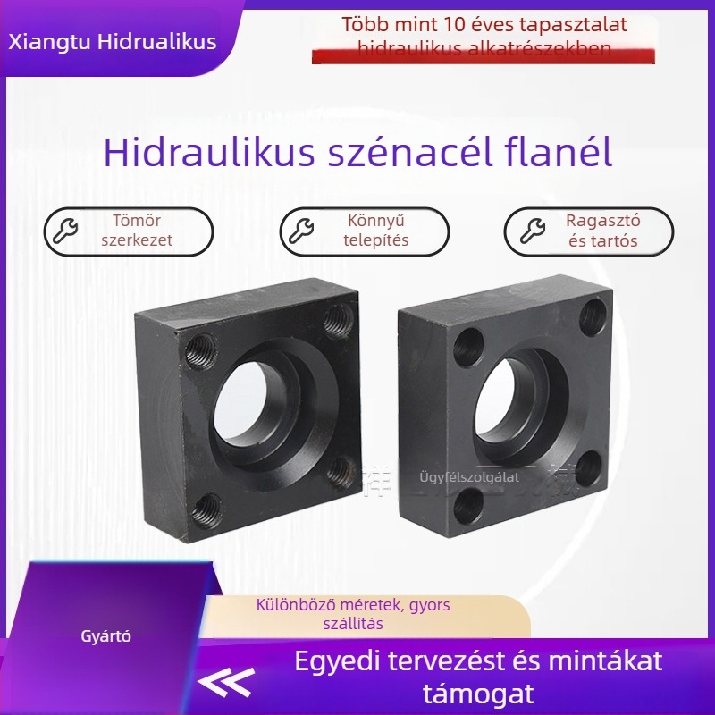 Szénacél hidraulikus négyzet alakú socket-weld csatlakozású flanész, oldaltípus, korrózióálló, modell JB/ZQ4485, szabvány JB/ZQ4486
