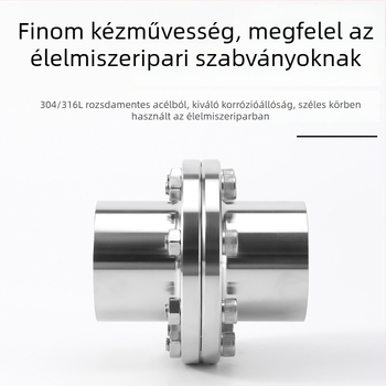 Rozsdamentes acél forrasztott flange, 316L/304, steril, hosszú axiális típus