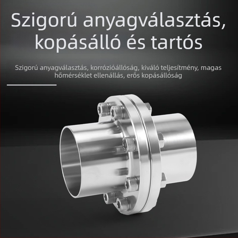 Rozsdamentes acél forrasztott flange, 316L/304, steril, hosszú axiális típus