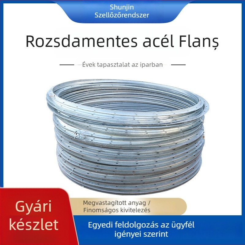 SJ-07 flan tömítés, galvanizált vagy rozsdamentes acélból, hegesztett csatlakozás, magas összenyomási szilárdság, osztály A