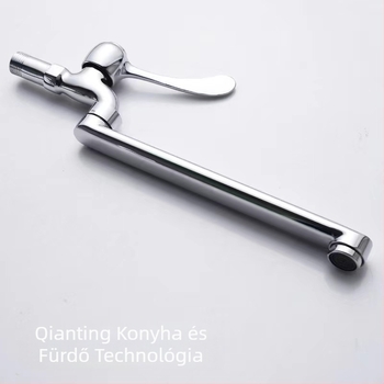 Konyhai mosogató csap lengő funkcióval, falba épített, DN15 4-pontos csatlakozás, rézből készült szeleptest