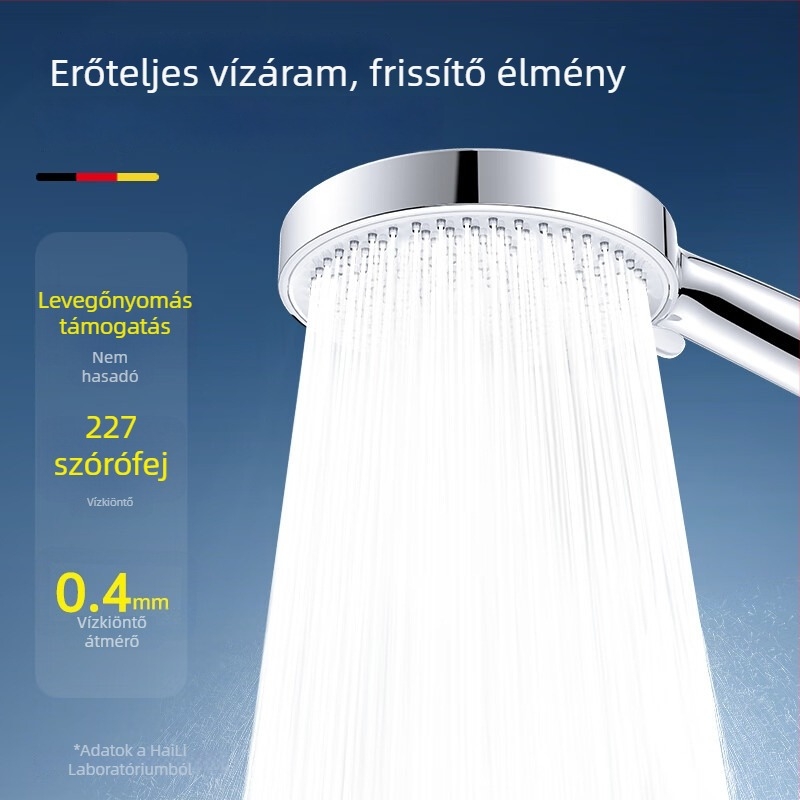 SCALONI Zh255 Nagy panelos zuhanyfej készlet, falra szerelhető, ABS+króm bevonat, Funkciók: eső, masszázs, buborék, sugár, erőteljes áramlás, nyomás szabályozás