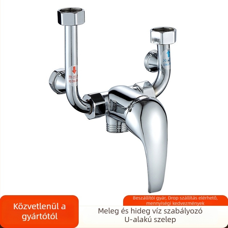 Réz U-alakú keverőcsap elektromos melegvíz-berendezéshez, DN15, kerámia maggal, 0-90°C, 0.8-1.2 MPa, közvetlen felszerelés